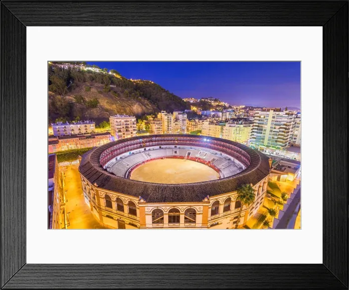 Framed Print : Malaga, Spain old town at night Framed Print : Malaga, Spain old town at night