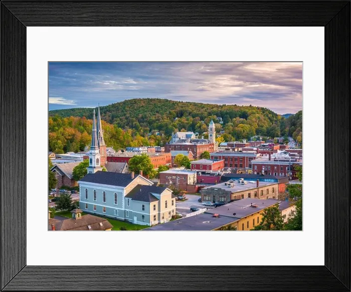 Framed Print : Montpelier, Vermont, USA autumn town skyline Framed Print : Montpelier, Vermont, USA autumn town skyline