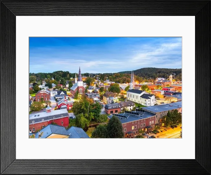 Framed Print : Montpelier, Vermont, USA autumn town skyline Framed Print : Montpelier, Vermont, USA autumn town skyline