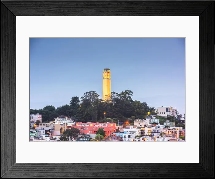 Framed Print : San Francisco, California, USA cityscape at Coit Tower Framed Print : San Francisco, California, USA cityscape at Coit Tower