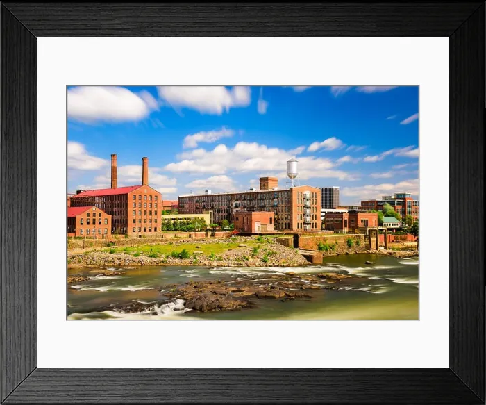 Framed Print : Columbus, Georgia, USA downtown skyline on the Chattahoochee River Framed Print : Columbus, Georgia, USA downtown skyline on the Chattahoochee River