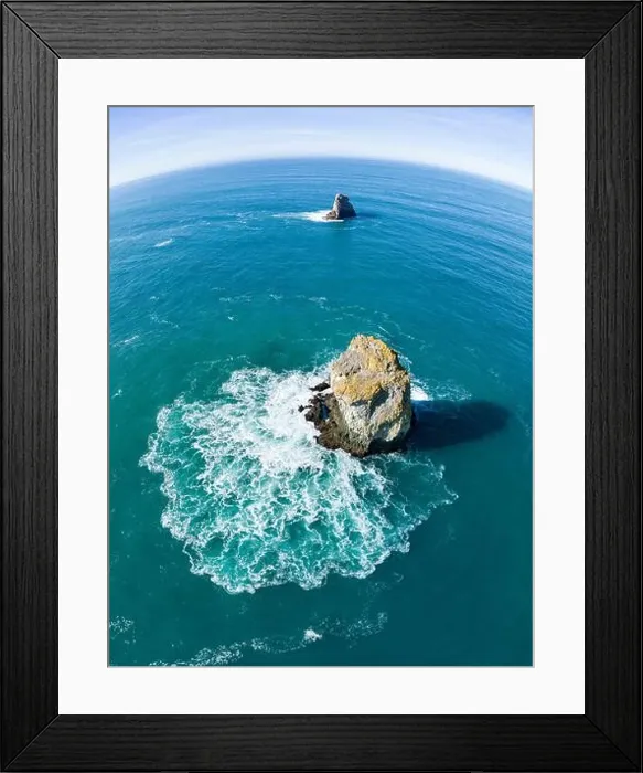 Framed Print : Sea stacks are found off the Samuel H. Boardman State Scenic Corridor on the southern coast of Oregon. Sea stacks are formed by erosive forces Framed Print : Sea stacks are found off the Samuel H. Boardman State Scenic Corridor on the southern coast of Oregon. Sea stacks are formed by erosive forces