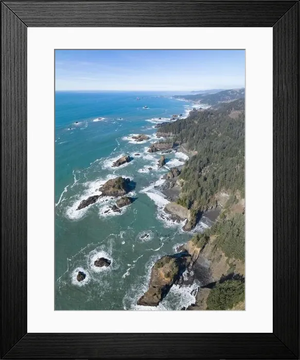 Framed Print : Afternoon sunlight shines on the scenic southern coast of Oregon. This rugged region is found in the Samuel H. Boardman State Scenic Corridor Framed Print : Afternoon sunlight shines on the scenic southern coast of Oregon. This rugged region is found in the Samuel H. Boardman State Scenic Corridor
