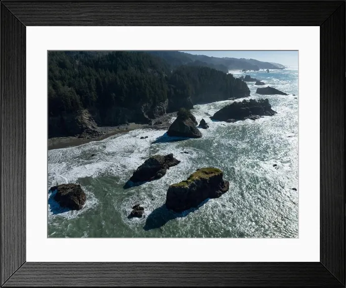 Framed Print : Afternoon sunlight shines on the scenic southern coast of Oregon. This rugged region is found in the Samuel H. Boardman State Scenic Corridor Framed Print : Afternoon sunlight shines on the scenic southern coast of Oregon. This rugged region is found in the Samuel H. Boardman State Scenic Corridor