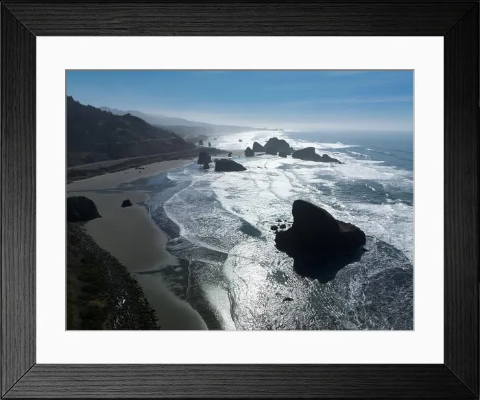 Framed Print : Afternoon sunlight shines on the scenic southern coast of Oregon. This rugged region is found in the Samuel H. Boardman State Scenic Corridor Framed Print : Afternoon sunlight shines on the scenic southern coast of Oregon. This rugged region is found in the Samuel H. Boardman State Scenic Corridor