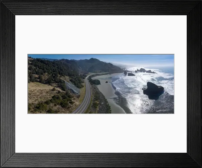 Framed Print : Afternoon sunlight shines on the rugged southern coast of Oregon, along the Samuel H. Boardman State Scenic Corridor. This area has many viewpoints Framed Print : Afternoon sunlight shines on the rugged southern coast of Oregon, along the Samuel H. Boardman State Scenic Corridor. This area has many viewpoints