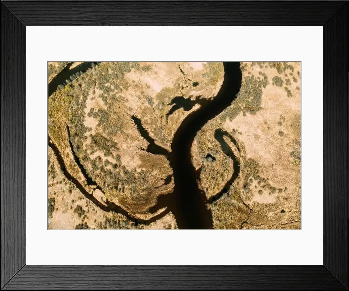 Framed Print : Aerial View Curved River In Early Spring Landscape. River bends and dry grass landscape. Top View Of Beautiful European Nature From High Attitude. Dro Framed Print : Aerial View Curved River In Early Spring Landscape. River bends and dry grass landscape. Top View Of Beautiful European Nature From High Attitude. Dro