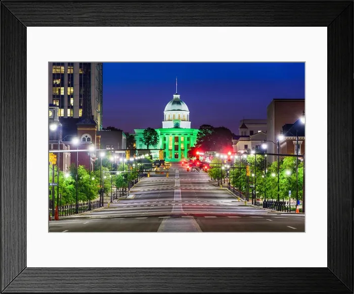 Framed Print : Montgomery, Alabama, USA with the State Capitol Framed Print : Montgomery, Alabama, USA with the State Capitol
