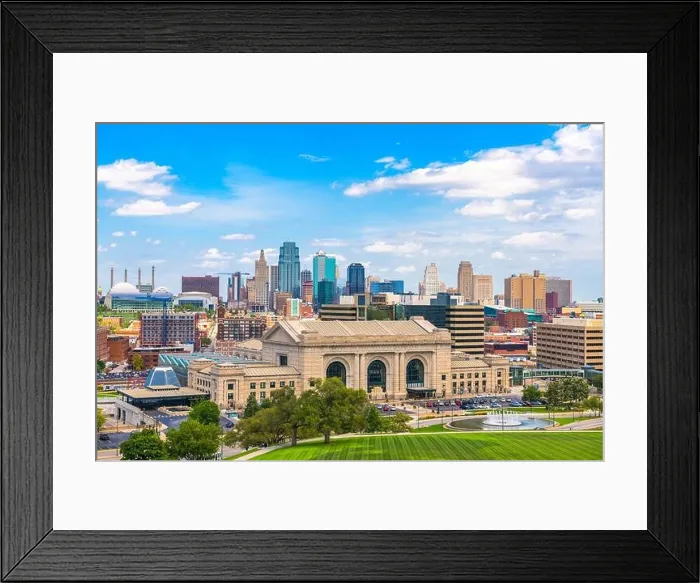 Framed Print : Kansas City, Missouri, USA downtown skyline with Union Station Framed Print : Kansas City, Missouri, USA downtown skyline with Union Station