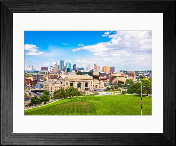 Framed Print : Kansas City, Missouri, USA downtown skyline with Union Station Framed Print : Kansas City, Missouri, USA downtown skyline with Union Station