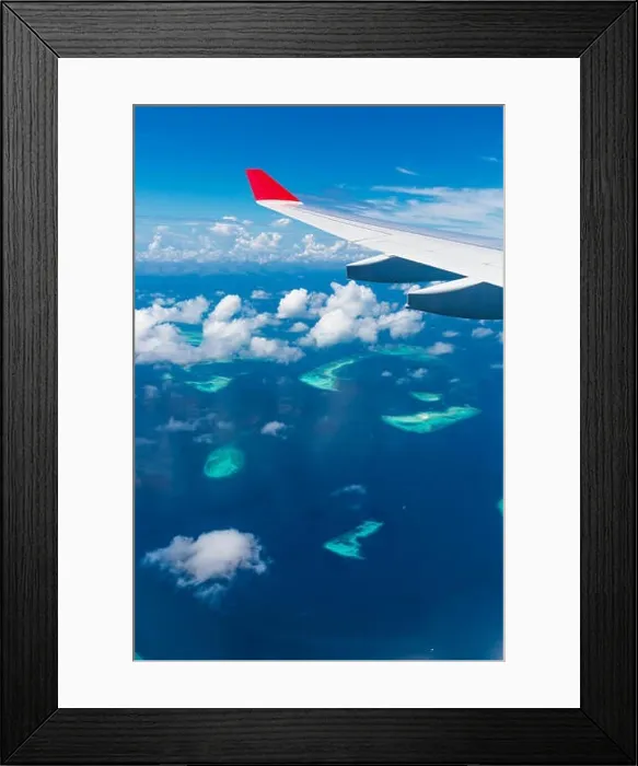 Framed Print : Aerial view on Maldives island Framed Print : Aerial view on Maldives island