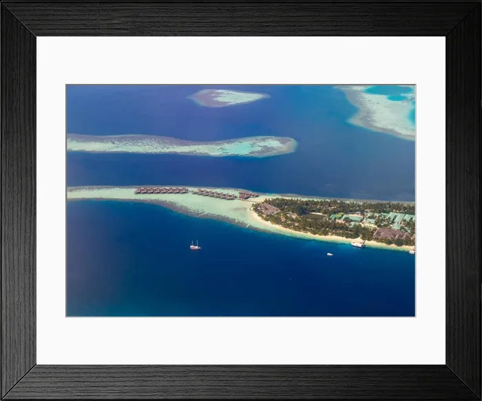 Framed Print : Aerial view on Maldives island Framed Print : Aerial view on Maldives island
