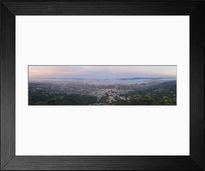 Framed Print : The first light of day shines on San Francisco Bay and the surrounding urban setting in Northern California. Almost 8 million people live here Framed Print : The first light of day shines on San Francisco Bay and the surrounding urban setting in Northern California. Almost 8 million people live here