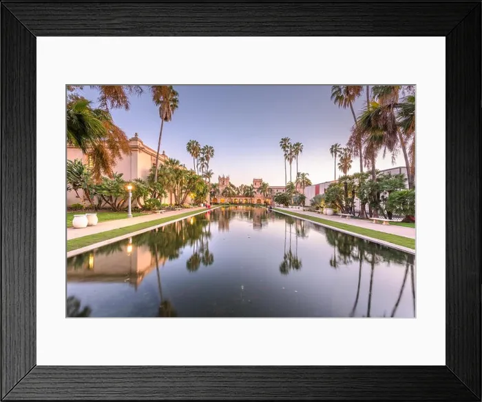 Framed Print : San Diego, California, USA park and square Framed Print : San Diego, California, USA park and square