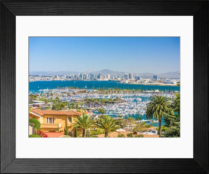 Framed Print : San Diego, California, USA cityscape over the bay Framed Print : San Diego, California, USA cityscape over the bay