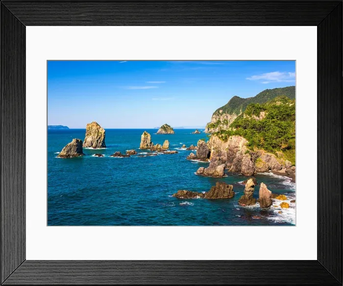 Framed Print : Omijima Island, Yamaguchi, Japan rocky coast on the Sea of Japan Framed Print : Omijima Island, Yamaguchi, Japan rocky coast on the Sea of Japan