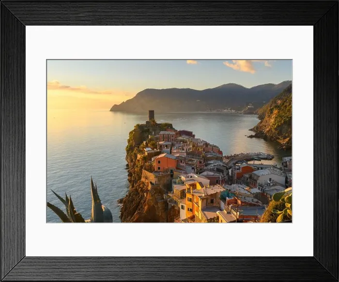 Framed Print : Riomaggiore, Italy, in the Cinque Terre coastal area during blue hour Framed Print : Riomaggiore, Italy, in the Cinque Terre coastal area during blue hour