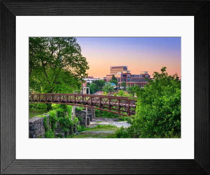 Framed Print : Columbus, Georgia, USA downtown skyline and park Framed Print : Columbus, Georgia, USA downtown skyline and park
