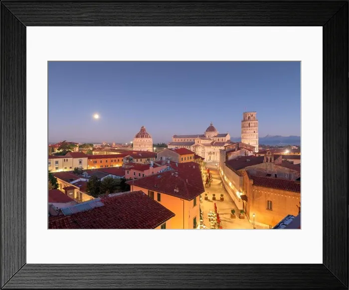 Framed Print : Pisa, Italy townscape view at night Framed Print : Pisa, Italy townscape view at night