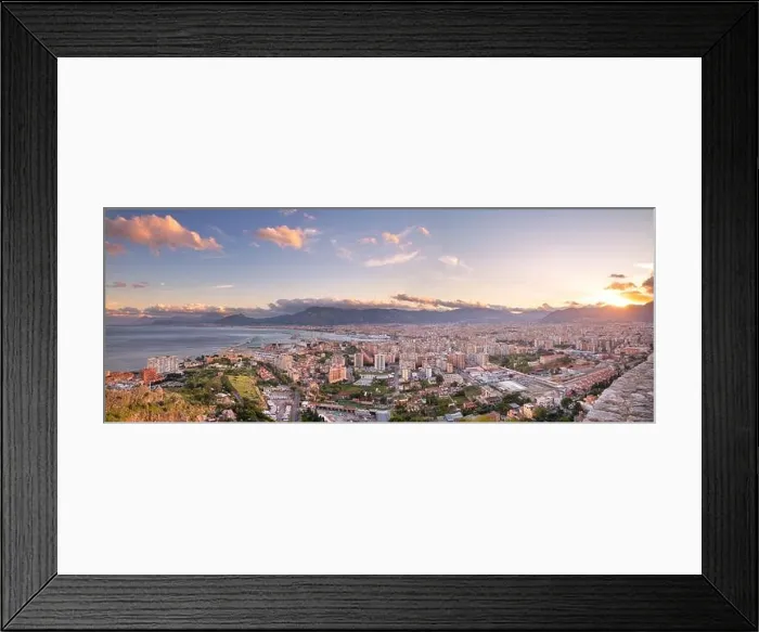 Framed Print : Palermo, Sicily, Italy. Aerial cityscape image of Palermo, Sicily with sea port at sunset Framed Print : Palermo, Sicily, Italy. Aerial cityscape image of Palermo, Sicily with sea port at sunset