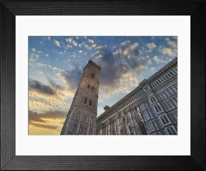 Framed Print : Cathedral Santa Maria del Fiore (Duomo) and Giottos bell tower (campanile), Florence, Italy Framed Print : Cathedral Santa Maria del Fiore (Duomo) and Giottos bell tower (campanile), Florence, Italy