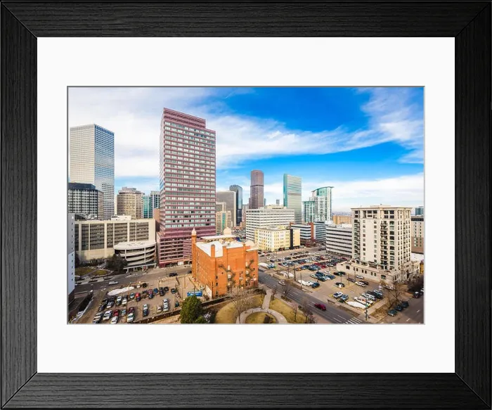Framed Print : Denver, Colorado, USA downtown cityscape in the afternoon Framed Print : Denver, Colorado, USA downtown cityscape in the afternoon