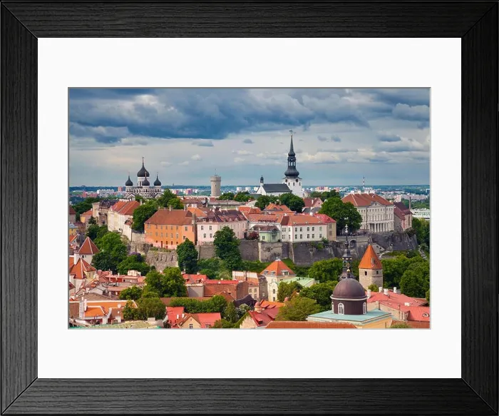 Framed Print : Tallinn. Aerial image of Old Town Tallinn in Estonia Framed Print : Tallinn. Aerial image of Old Town Tallinn in Estonia