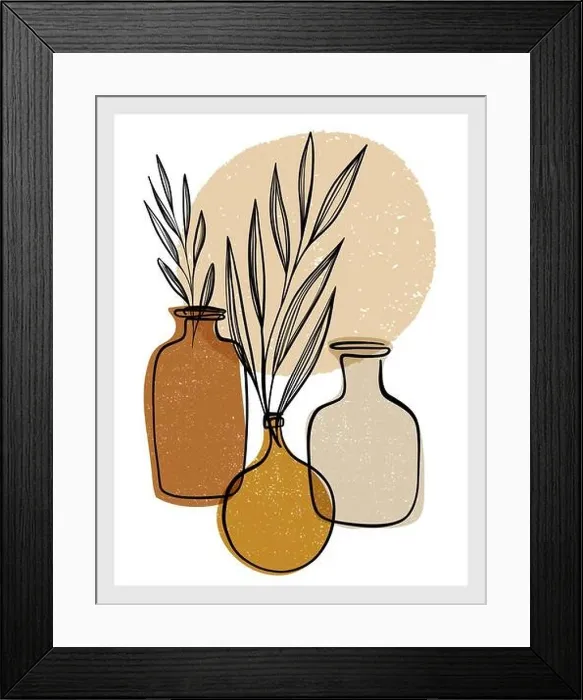 Framed Print : Mid century modern art print. Gallery wall printable art. Boho style interior decor