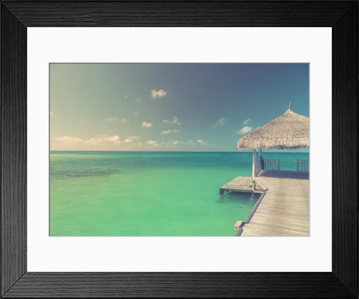 Framed Print : Beautiful beach in Maldives. Relaxing background concept Framed Print : Beautiful beach in Maldives. Relaxing background concept