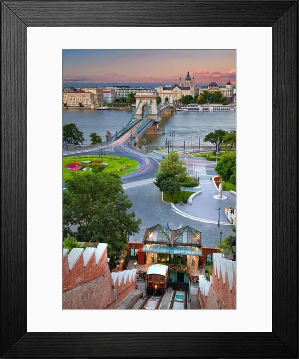 Framed Print : Budapest. Image of Budapest, capital city of Hungary, during sunset Framed Print : Budapest. Image of Budapest, capital city of Hungary, during sunset