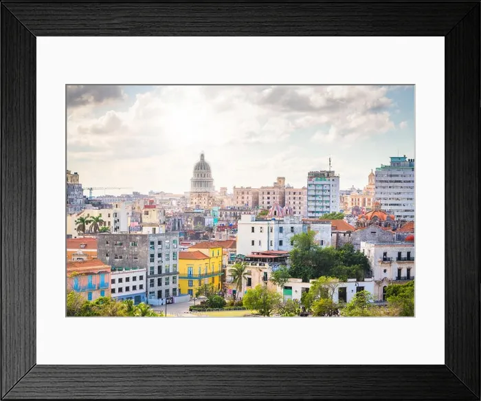 Framed Print : Havana, Cuba downtown skyline on the Malecon Framed Print : Havana, Cuba downtown skyline on the Malecon