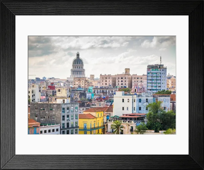 Framed Print : Havana, Cuba downtown skyline on the Malecon Framed Print : Havana, Cuba downtown skyline on the Malecon