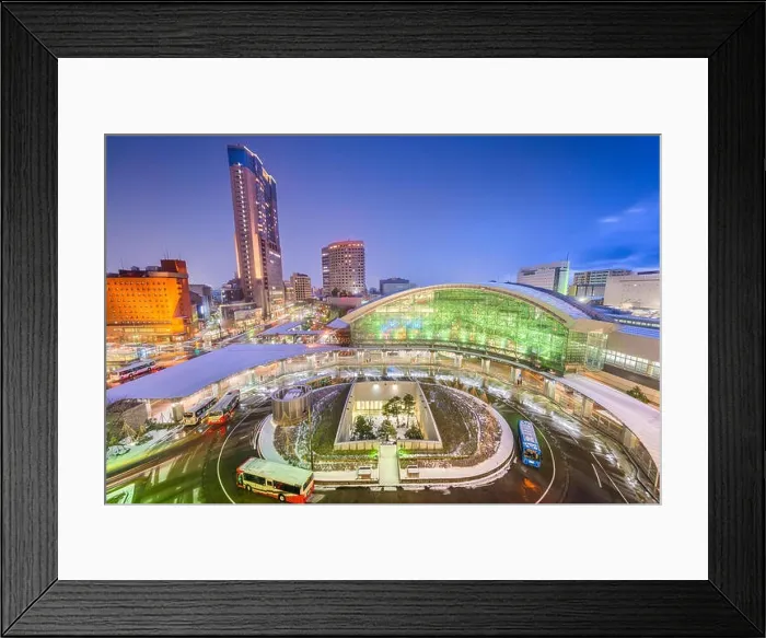 Framed Print : Kanazawa, Japan city skyline at twilight Framed Print : Kanazawa, Japan city skyline at twilight