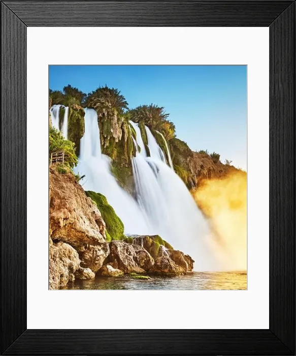 Framed Print : Lower Duden waterfall at sunrise in Antalya, Turkey Framed Print : Lower Duden waterfall at sunrise in Antalya, Turkey