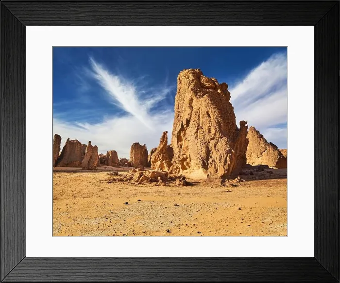 Framed Print : Rocks of Sahara Desert, Tassili N'Ajjer, Algeria Framed Print : Rocks of Sahara Desert, Tassili N'Ajjer, Algeria