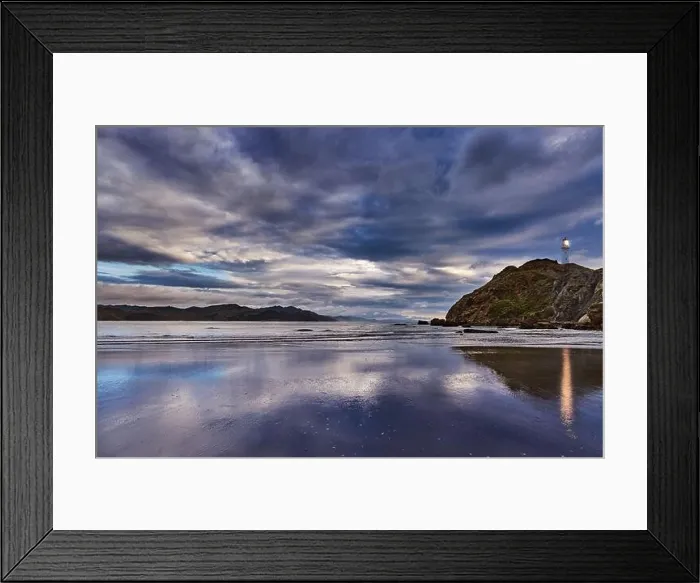 Framed Print : Castle Point Beach and Lighthouse, sunrise, Wairarapa, New Zealand Framed Print : Castle Point Beach and Lighthouse, sunrise, Wairarapa, New Zealand