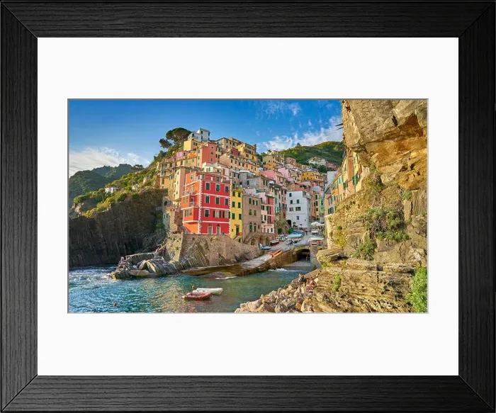 Framed Print : Colorful houses in Riomaggiore, Cinque Terre National Park, Liguria, Italy, UNESCO Framed Print : Colorful houses in Riomaggiore, Cinque Terre National Park, Liguria, Italy, UNESCO