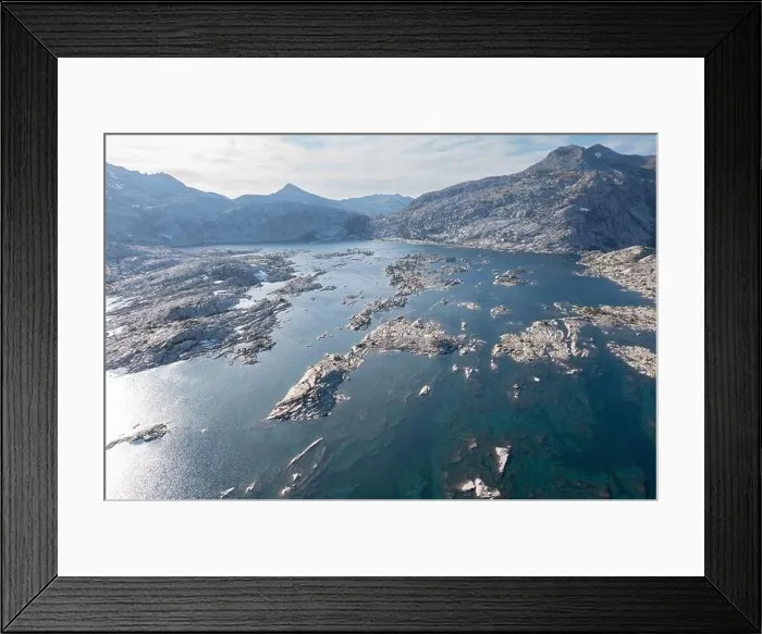 Framed Print : The scenic Lake Aloha in the Desolation Wilderness is a federally protected wilderness area just west of Lake Tahoe