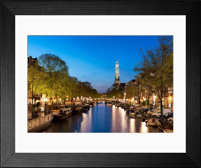Framed Print : Image of Amsterdam, Netherlands - Amsterdam Westerkerk church tower at canal in the city of Amsterdam, Netherlands. Amsterdam Framed Print : Image of Amsterdam, Netherlands - Amsterdam Westerkerk church tower at canal in the city of Amsterdam, Netherlands. Amsterdam