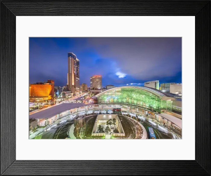 Framed Print : Kanazawa, Japan city skyline at twilight Framed Print : Kanazawa, Japan city skyline at twilight