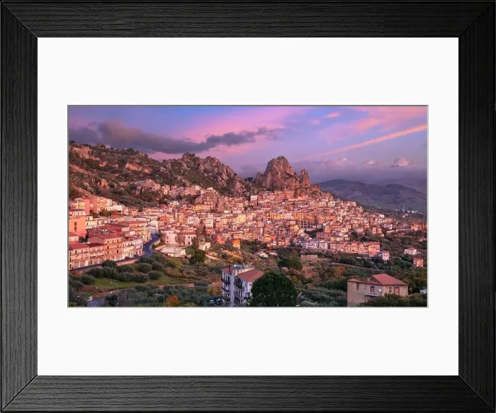 Framed Print : Gagliano Castelferrato, Sicily, Italy. Aerial cityscape image if historic town Gagliano Castelferrato in Sicily at dramatic sunrise Framed Print : Gagliano Castelferrato, Sicily, Italy. Aerial cityscape image if historic town Gagliano Castelferrato in Sicily at dramatic sunrise