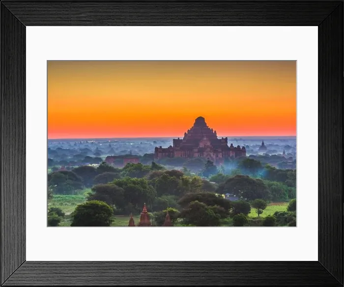 Framed Print : Bagan, Myanmar ancient temple ruins landscape with Dhammayangyi Temple in the archaeological zone at dusk Framed Print : Bagan, Myanmar ancient temple ruins landscape with Dhammayangyi Temple in the archaeological zone at dusk