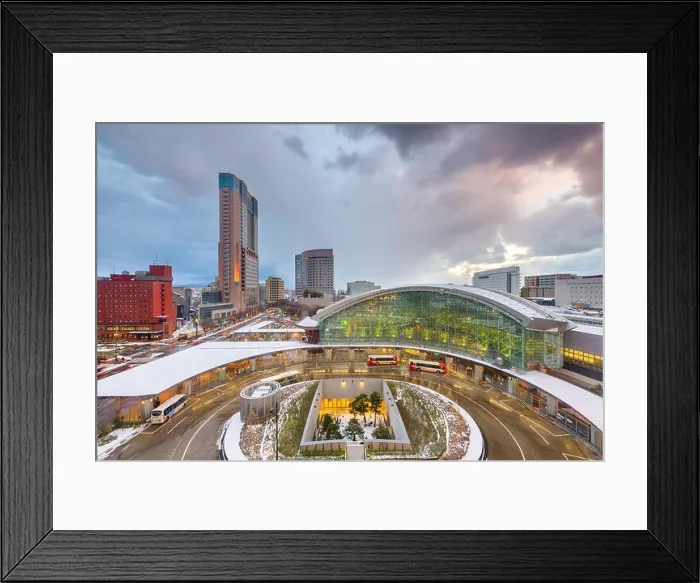 Framed Print : Kanazawa, Japan city skyline at twilight Framed Print : Kanazawa, Japan city skyline at twilight