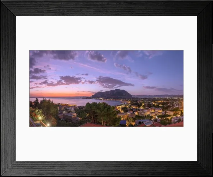 Framed Print : Palermo, Sicily, Italy in the Mondello borough from above at dawn Framed Print : Palermo, Sicily, Italy in the Mondello borough from above at dawn