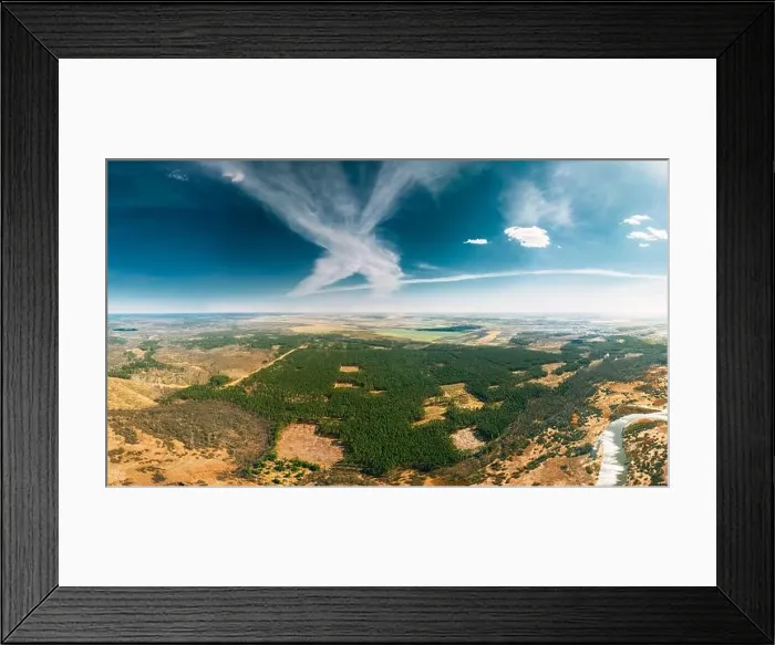 Framed Print : Aerial View Of Deforestation Area Landscape. Green Pine Forest In Deforestation Zone. Top View Of Forest Landscape. Drone View. Bird's Eye View. Panor Framed Print : Aerial View Of Deforestation Area Landscape. Green Pine Forest In Deforestation Zone. Top View Of Forest Landscape. Drone View. Bird's Eye View. Panor