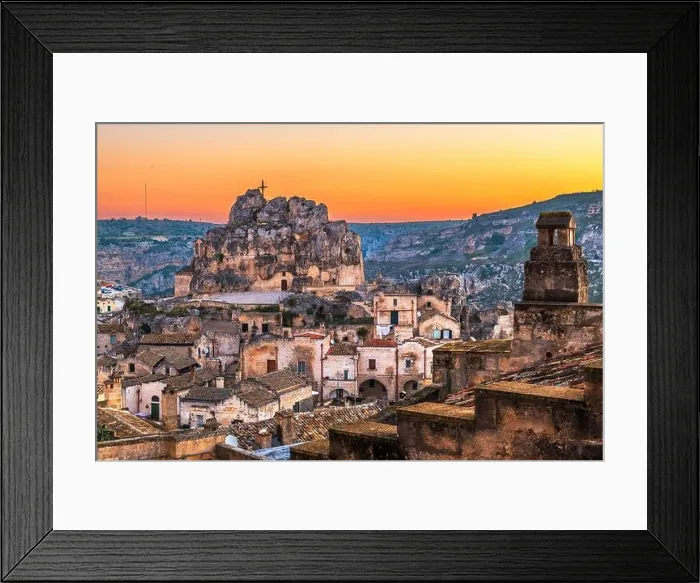 Framed Print : Matera, Italy with Chiesa Rupestre at dawn Framed Print : Matera, Italy with Chiesa Rupestre at dawn