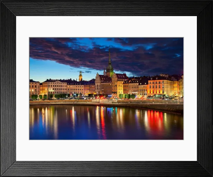Framed Print : Stockholm. Image of Stockholm, Sweden during twilight blue hour Framed Print : Stockholm. Image of Stockholm, Sweden during twilight blue hour