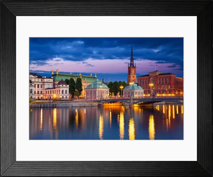 Framed Print : Stockholm. Image of Stockholm, Sweden during twilight blue hour Framed Print : Stockholm. Image of Stockholm, Sweden during twilight blue hour