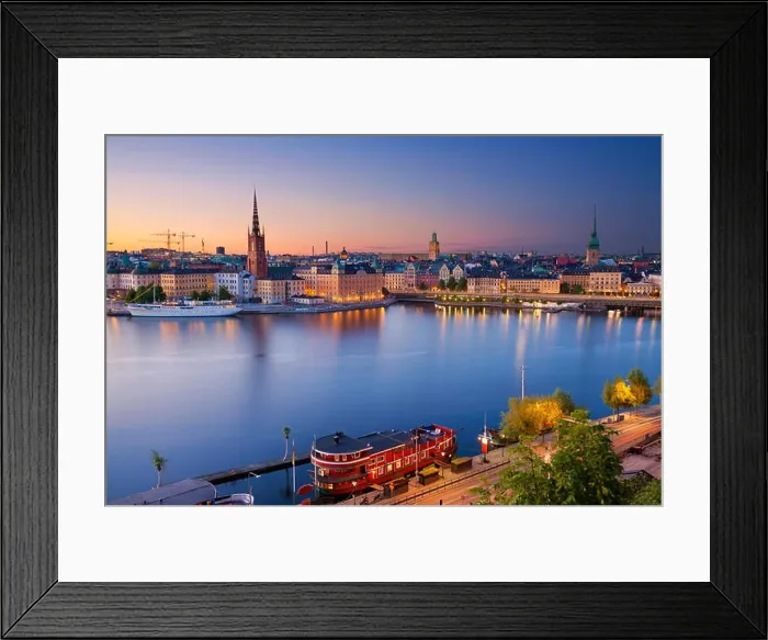 Framed Print : Stockholm. Image of Stockholm, Sweden during twilight blue hour Framed Print : Stockholm. Image of Stockholm, Sweden during twilight blue hour