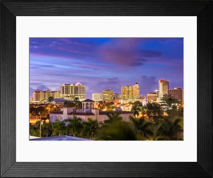 Framed Print : Sarasota, Florida, USA downtown skyline Framed Print : Sarasota, Florida, USA downtown skyline
